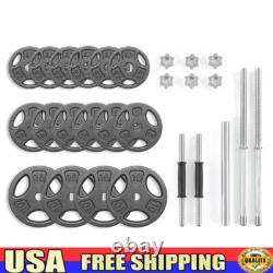 100LB Black Cast Iron Standard Weight Plate Sets Both Dumbbell and Barbell