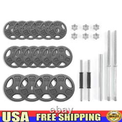 100LB Black Cast Iron Standard Weight Plate Sets Both Dumbbell and Barbell