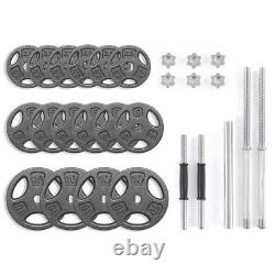 100LB Black Cast Iron Standard Weight Plate Sets Both Dumbbell and Barbell