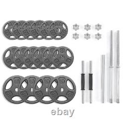 100LB Black Cast Iron Standard Weight Plate Sets Both Dumbbell and Barbell