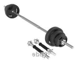 100LB Black Cast Iron Standard Weight Plate Sets Both Dumbbell and Barbell