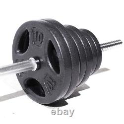 100LB Black Cast Iron Standard Weight Plate Sets Both Dumbbell and Barbell