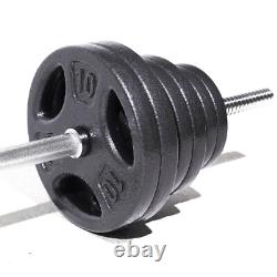 100LB Black Cast Iron Standard Weight Plate Sets Both Dumbbell and Barbell
