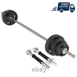 100LB Black Cast Iron Standard Weight Plate Sets Used as Both Dumbbell/Barbell