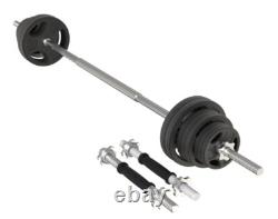 100LB Black Cast Iron Standard Weight Plate Sets Used as Both Dumbbell/Barbell