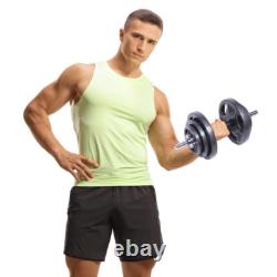 100LB Cast Iron Standard Weight Plate Sets Both Dumbbell and Barbell Gym Home