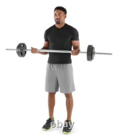 100LB Cast Iron Standard Weight Plate Sets Both Dumbbell and Barbell Gym Home