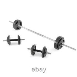 100LB Cast Iron Weight Plate Set Barbell Dumbbell Home Gym Equipment Fitness New
