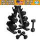 100 Lb Cast Iron Hex Dumbbell Weight Set With Rack Black Gym Workout Home Fit