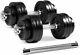 100 Lb Combined Adjustable Dumbbell Weights Set With Dumbbell Connector Yes4all