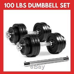 100 lb Combined Adjustable Dumbbell weights set with Dumbbell Connector Yes4ALL