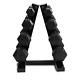 100lbs Cast Iron Hex Dumbbell Weight Set With Rack Ergonomic Grip Gym Workout
