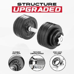 105 Lbs Adjustable Dumbbell Weight Set for Home Gym, Cast Iron Dumbbell, Pair