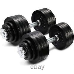 105 lbs Adjustable Dumbbell Weight Set For Home Gym, Cast Iron Dumbbell, Pair