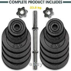 105 lbs Adjustable Dumbbell Weight Set For Home Gym, Cast Iron Dumbbell, Pair