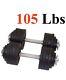105lb Total Adjustable Dumbbells Weight Set With Cast Iron Weights Unipack