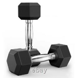 10 50lb Weight Dumbbell Set Cap Gym Barbell Plates Body Workout Home Workout