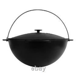 10 L Cast Iron Kazan 14.1 WOK Deep Pan Pilaf Lagman Uzbeki Cauldron