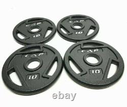 10 lb CAP Olympic 2 Weight Plates Set (4x) 40 lbs Total-NEW-FREE PRIORITY SHIP