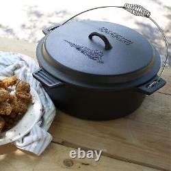10-qt Pre-Seasoned Cast Iron Chicken Fryer Features Cast Iron Domed Lid Cool