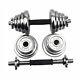 10kg Adjustable Pair Total 22 Lbs Cast Iron Gym Strength Weight Dumbbells Set
