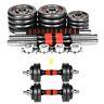 (110lb /66lb) Adjustable Weight Cast Iron Dumbbell Barbell Kit Home Workout Tool