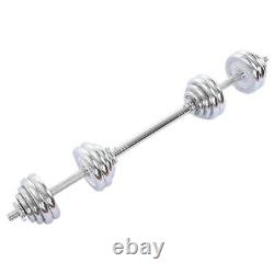 (110LB /66LB) Adjustable Weight Cast Iron Dumbbell Barbell Kit Home Workout Tool