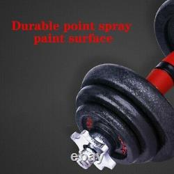 (110LB /66LB) Adjustable Weight Cast Iron Dumbbell Barbell Kit Home Workout Tool