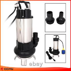 110V 1.5HP Sump Pump Industrial Sewage Cutter Grinder Cast iron Submersible New