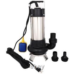 110V 1.5HP Sump Pump Industrial Sewage Cutter Grinder Cast iron Submersible New
