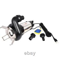 110V 1.5HP Sump Pump Industrial Sewage Cutter Grinder Cast iron Submersible New