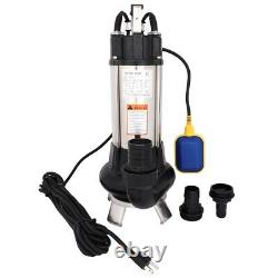 110V 1.5HP Sump Pump Industrial Sewage Cutter Grinder Cast iron Submersible New