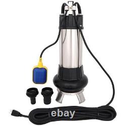 110V 1.5HP Sump Pump Industrial Sewage Cutter Grinder Cast iron Submersible New