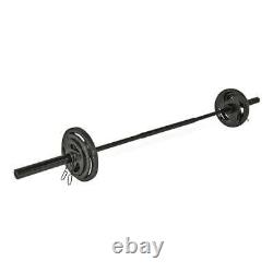 110 LB CAP Cast Iron Barbell Olympic Weight Set with 7 FT Bar Standard Gym
