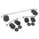 110 Lbs. Adjustable Weight Training Cast Iron Dumbbell And Barbell Set