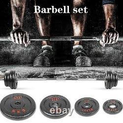 110 lb Weight Dumbbell set Adjustable Iron Cast Barbell Weight Lifting Fitness