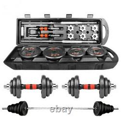 110lb Weight Dumbbell Set Adjustable Fitness GYM Home Cast Full Iron Steel Plate