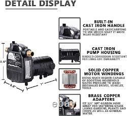 115Volt 1/2HP 1500 GPH Heavy Duty High Pressure Cast Iron Casing Water