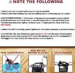 115Volt 1/2HP 1500 GPH Heavy Duty High Pressure Cast Iron Casing Water