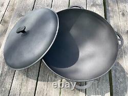 12L Cast Iron Cauldron Kazan WOK with Lid