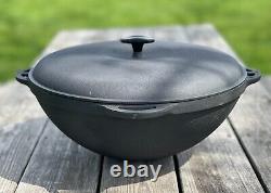 12L Cast Iron Cauldron Kazan WOK with Lid