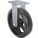 12 Rigid Caster Rubber Tread Wheel Cast Iron Core 1,300 Lbs Capacity