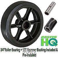 12 x 2-1/2 Rubber on Cast Iron Wheel 1,200 lbs cap