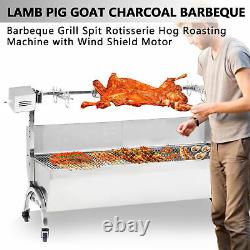 132LBS Big Roast Machine BBQ Spit Roaster Rotisserie Grill Roasting Pig Roaster