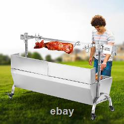 132LBS Big Roast Machine BBQ Spit Roaster Rotisserie Grill Roasting Pig Roaster