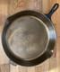 14 Cast Iron Skillet Double Pour Spout Cleaned Re-seasoned On Inside Usa Made