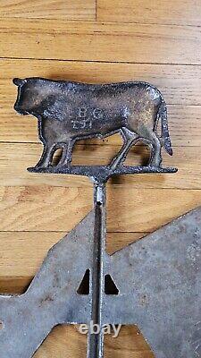 1889 GLOEKLERS CAST IRON Butcher's Trade Sign