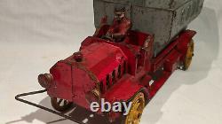 1915-1920's HUBLEY COAL DUMP TRUCK, MASSIVE 15.5 INCHES, 8 LB. 8.5 OUNCES