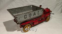 1915-1920's HUBLEY COAL DUMP TRUCK, MASSIVE 15.5 INCHES, 8 LB. 8.5 OUNCES