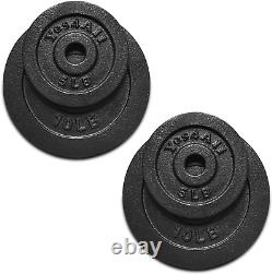 1.15Inch Adjustable Cast Iron Dumbbell Sets 30Lbs for Home Gym, Strength Trainin